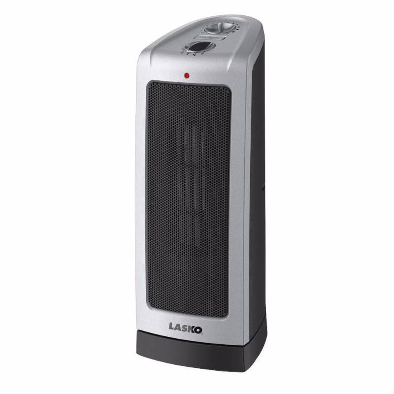 lot 6130 image: Lasko 5307 Oscillating Ceramic Tower Heater, 16-Inch