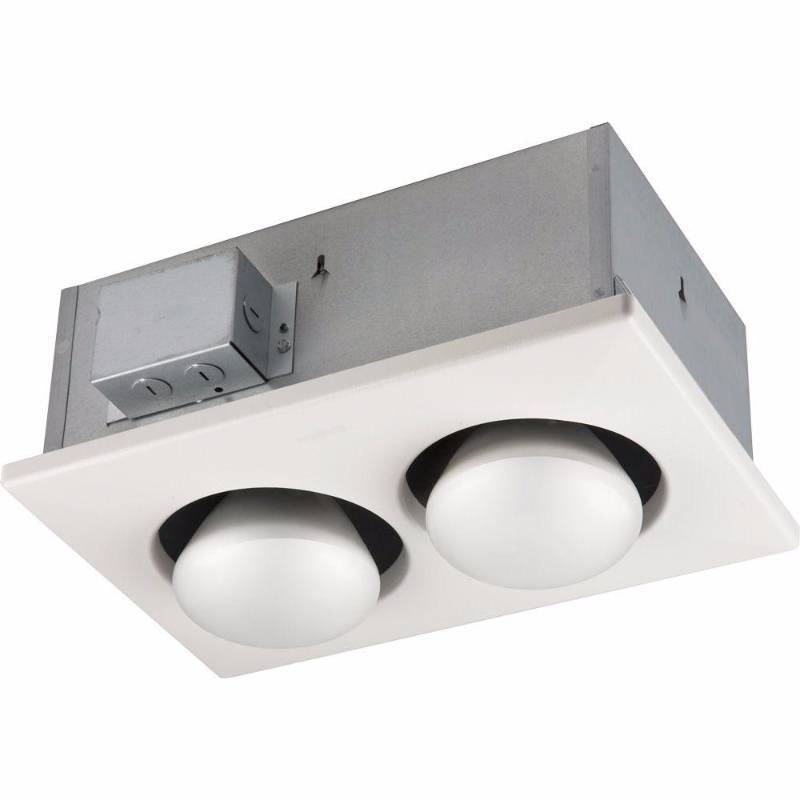 lot 6132 image: NuTone 9422P 500-watt Two Bulb Heater, White