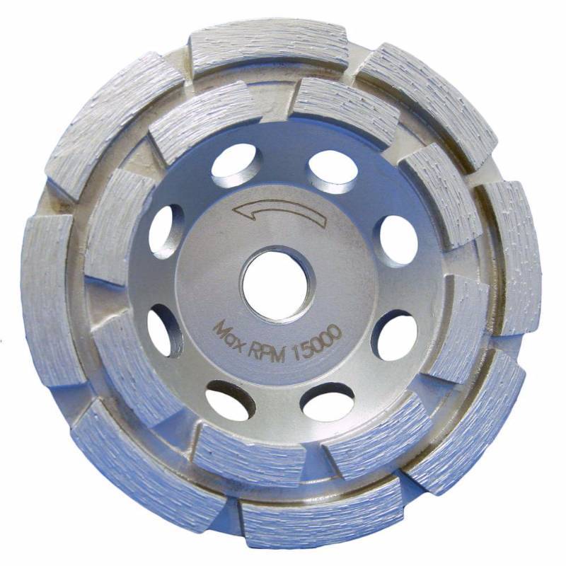 lot 5632 image: RIDGID Grinders Backing Pads 4 in. Double Row Diamond Cup Wheel HD-AWD40