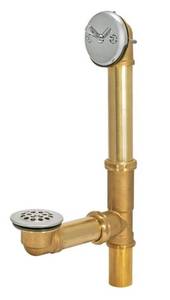 lot 42026 image: Eastman 35201 Trip Lever Two-Hole Bath Drain Waste 1-12 inch Brass