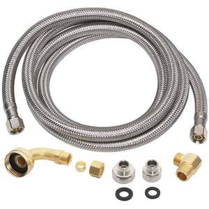 lot 42041 image: Everbilt 38 in. COMP x 38 in. COMP x 60 in. Universal Stainless Steel Dishwasher Connector
