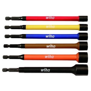 lot 42103 image: Wiha Color Coded Magnetic Nut Setters 6 Piece Set