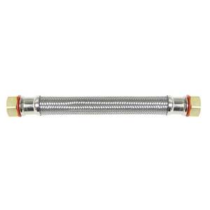 lot 42124 image: Everbilt 34 in. FIP x 34 in. FIP x 2 ft. Stainless Steel Water Heater Supply Line