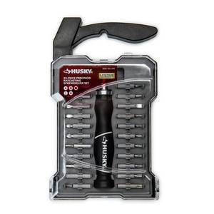 lot 42126 image: Husky Ratcheting Precision Screwdriver Set (23-Piece)