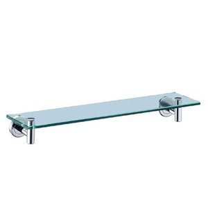 lot 42156 image: Latitude II 20.13 in. W Glass Shelf in Chrome