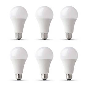 lot 42172 image: Feit Electric 3929502 100 watt Equivalence 17.7 watt A21 A-Line Enhance 1600 Lumen LED Bulb Bright White - Pack of 6
