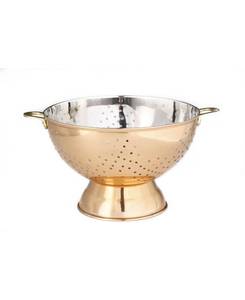 lot 42182 image: Old Dutch International Decor Copper Footed Colander and Centerpiece
