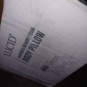 lot 42206 image: LUCID Comfort Collection Shredded Memory Foam B ody Pillow