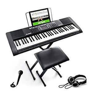 lot 3093 image: Alesis Melody 61-Key Keyboard Piano w Accessories