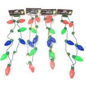 lot 3207 image: Christmas Light Necklaces (4 COUNT)