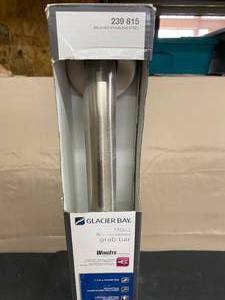 lot 1552 image: Glacier Bay 18 Concealed Grab Bar Brushed Stainless Steel Model 239 815