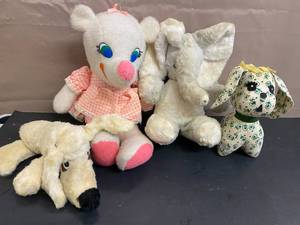 lot 1598 image: 1970 Mattel Paula Bear (Voice Box Doesnt Work - Has String), Bantam Dog, Dream Pets Dog, Designed By Character Elephant