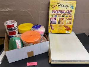 lot 1611 image: Disney Stencil Kit, CanvasPaper for Painting, Bulletin Board Trim