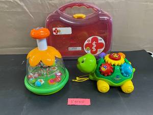 lot 1612 image: Vtech Roll & Learn Turtle, Chicco Popper, Doctor Case
