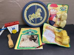 lot 1625 image: Cabbage Patch Kids Doll Shoes & Socks (2), Pattern Book, and More