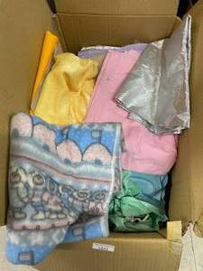 lot 1642 image: Lrg Box of Sewing Material