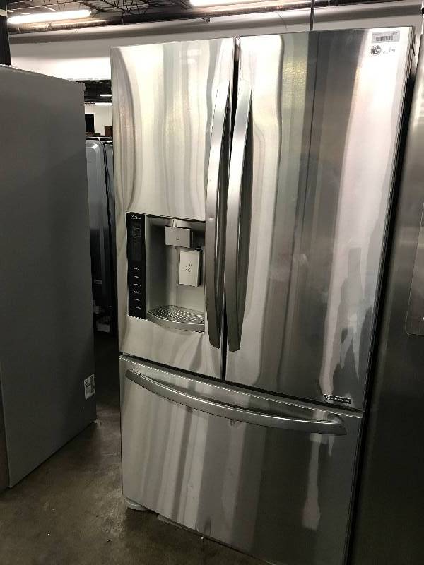 lot 1367 image: LG Stainless Front 3 Door Household Refrigerator