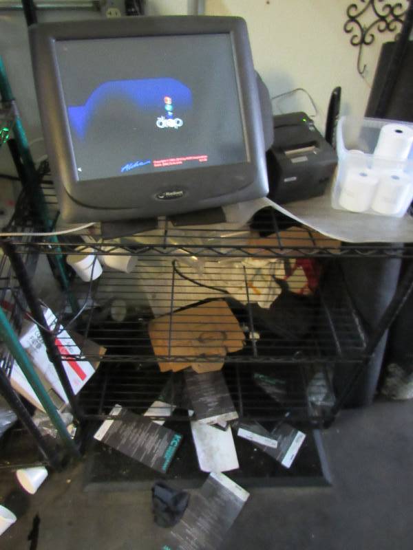 lot 1644 image: (2) Wire Metal Metro Racks