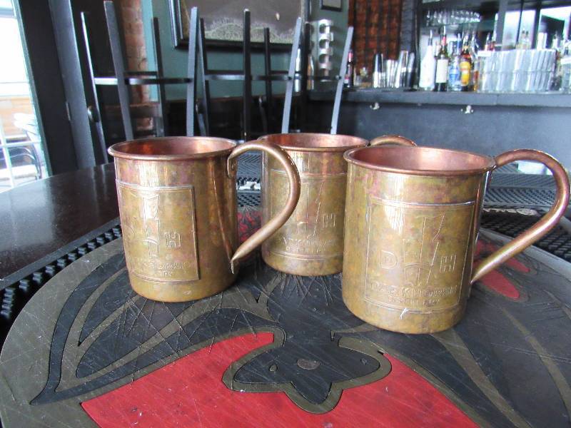 lot 1659 image: Lot of (3) Collectable Copper Dark Horse Cups