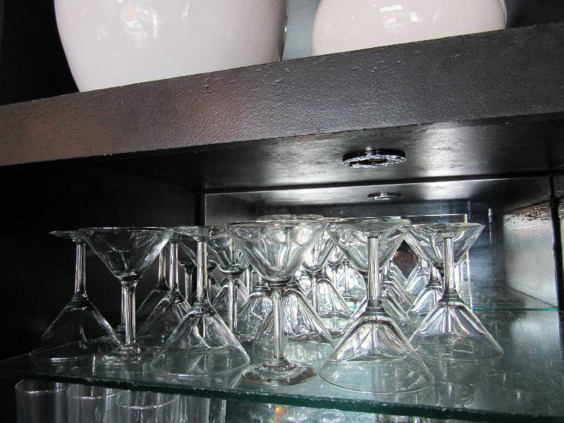 lot 1661 image: Lot of Martini Glasses