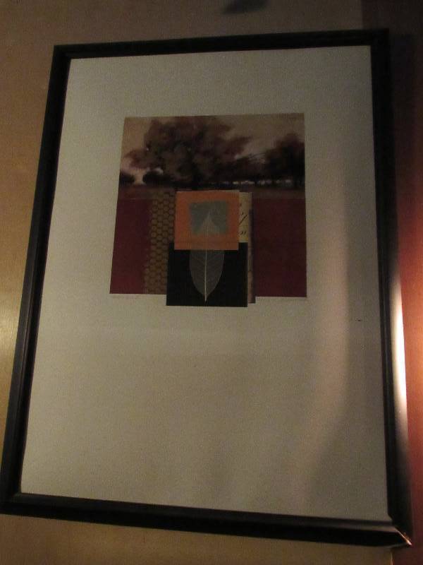 lot 1749 image: 32x24 Mixed Media Wall Hung Print Piece