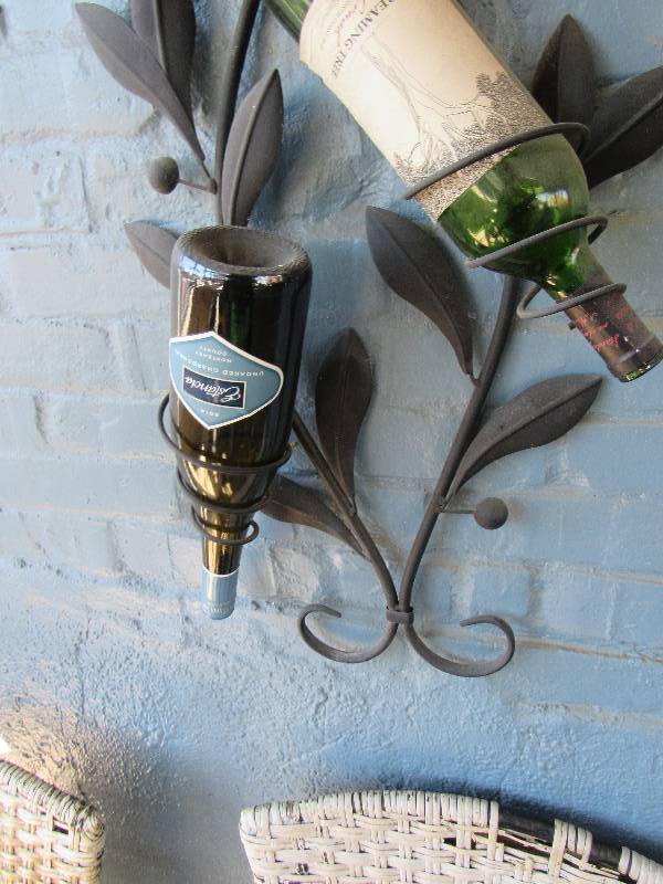 lot 1766 image: Pair Of Hanging Decorative Wine Bottle Holders