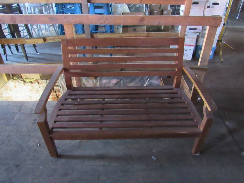 lot 1826 image: 54 Extra Deep Solid Wood Bench