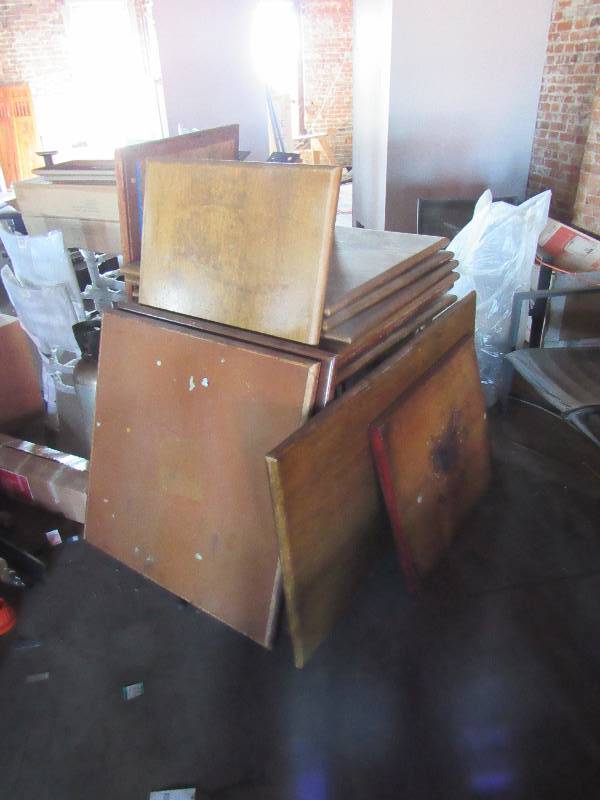 lot 1862 image: Large Lot Of Wooden Table Tops
