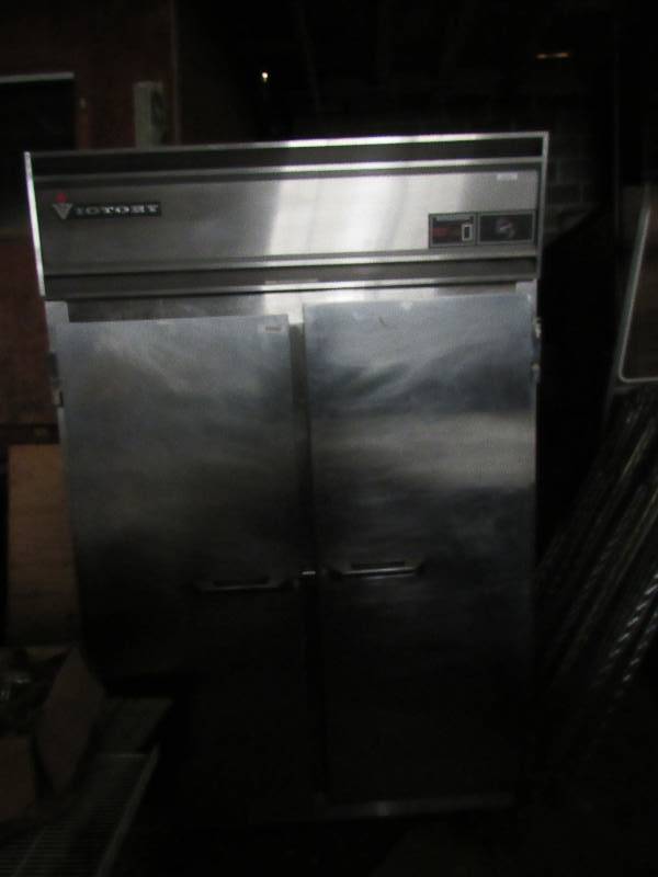 lot 574 image: Victory 2 Door Stainless Upright Refrigerator