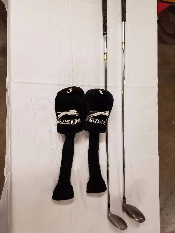 lot 74 image: Pair of Slazenger Iron Woods