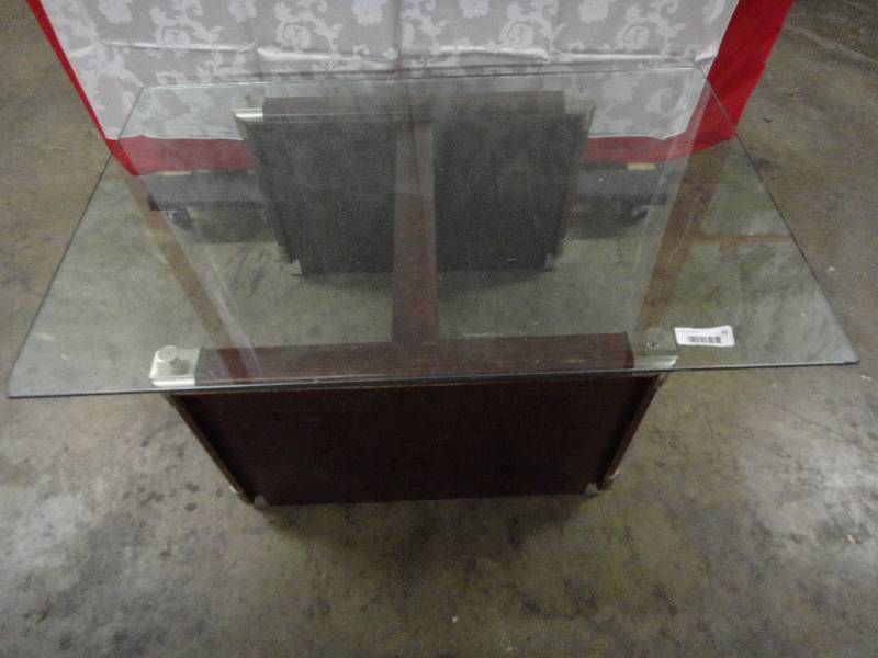 lot 97 image: Glass Top Table