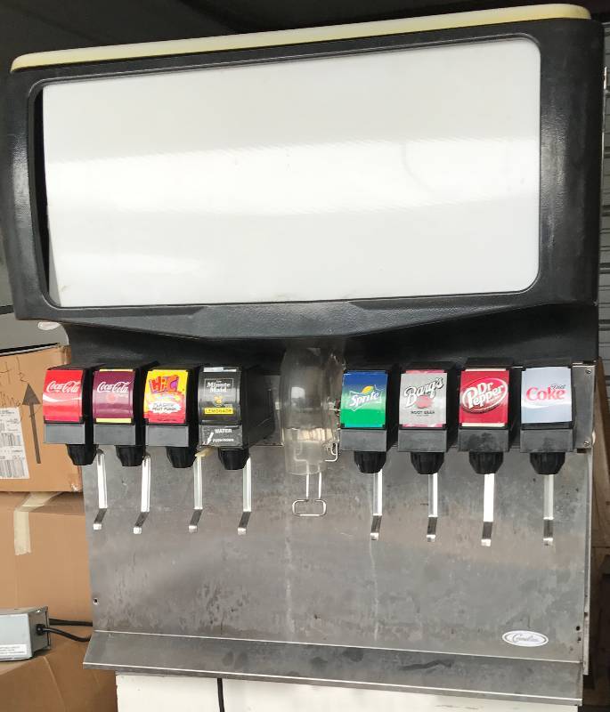 lot 2213 image: Cornelius 8 Head Pepsi Soda Dispenser