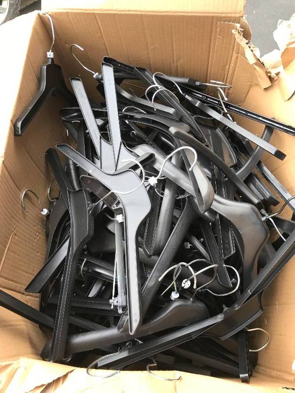 lot 2174 image: Big Box of Black Hangers