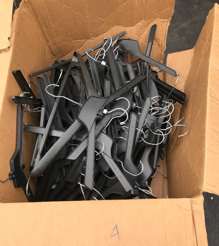 lot 2177 image: Big Box of Black Hangers