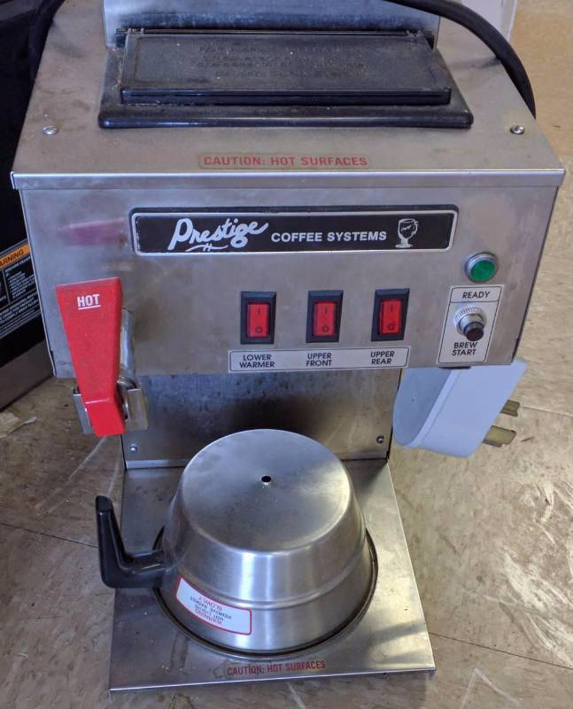 lot 2180 image: Newco NKL3AF Commercial Coffee Maker with Hot Water Spigot and 2 Burners