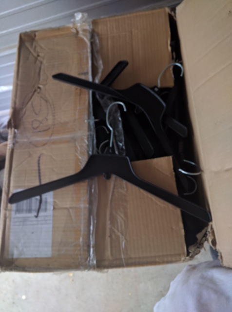 lot 2178 image: Big Box of Black Hangers