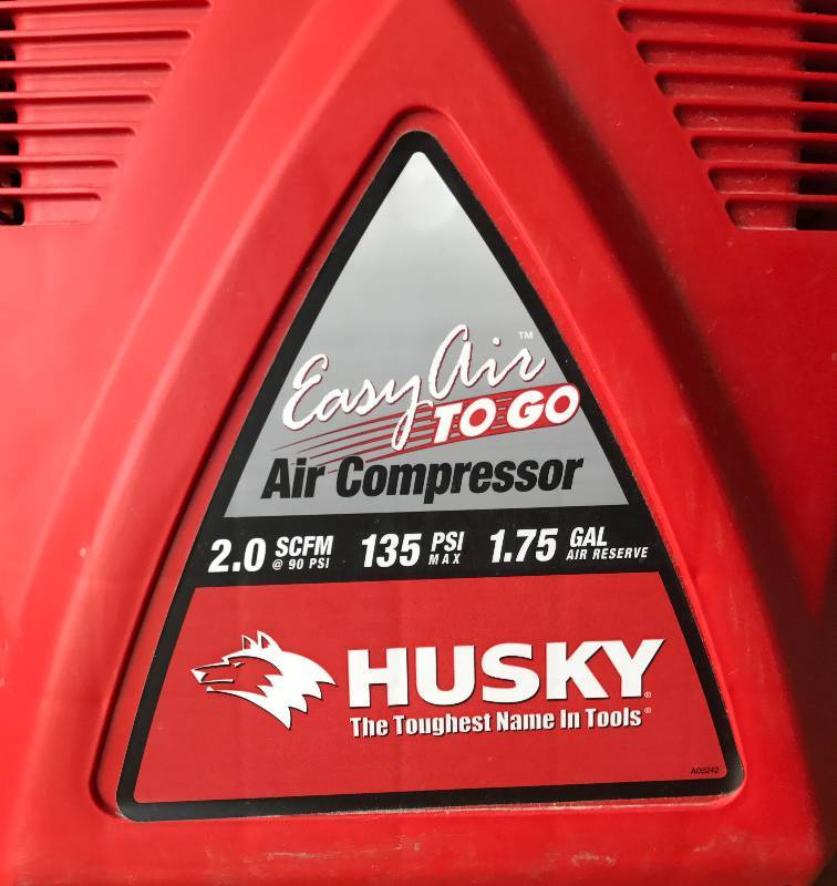 Husky Easy Air to Go Air Compressor 135 psi 1.75 gallon with 50 foot