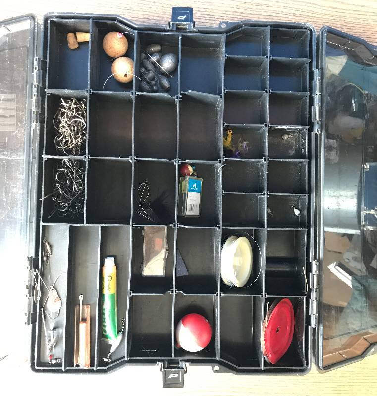 lot 2245 image: PLANO Phantom Dual Fishing Tackle Box with Tackle