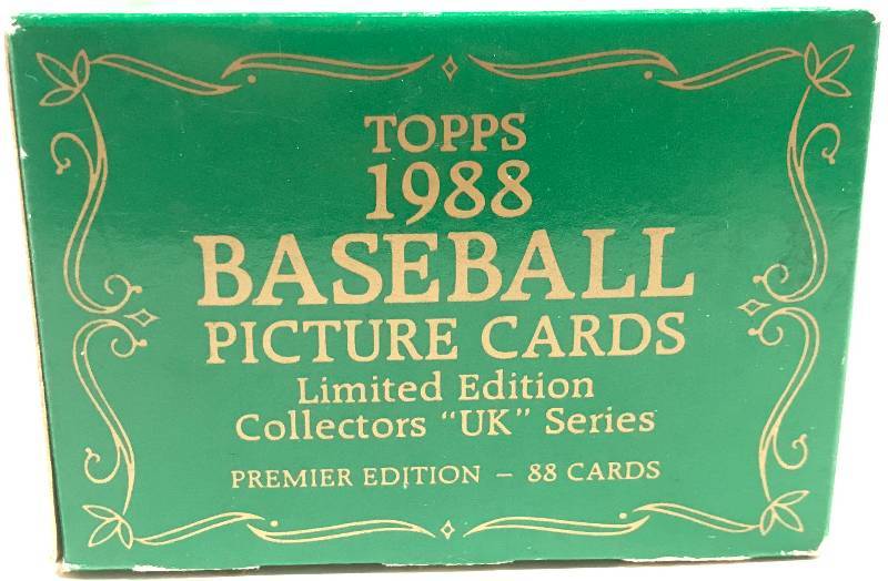 lot 2269 image: 1988 Topps Baseball Picture Cards - UK Series - Premier Edition 88 Cards - Sealed