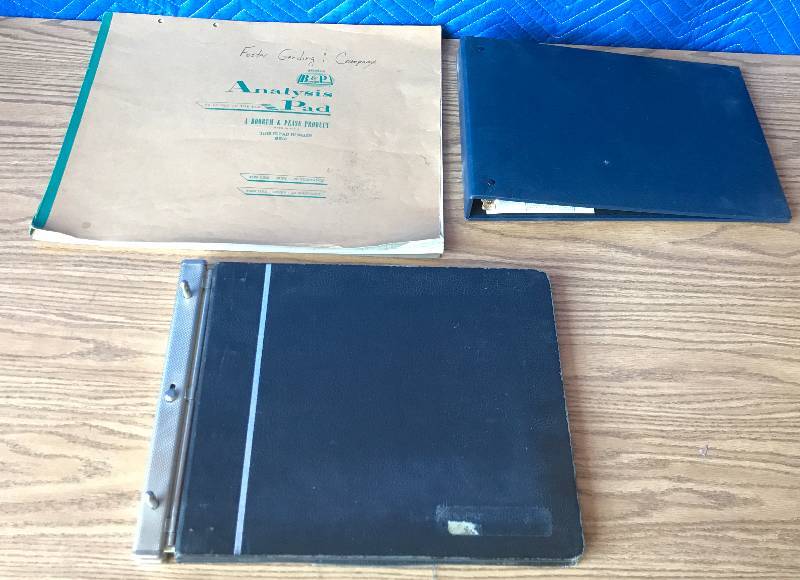 lot 2319 image: Vintage Analysis Pad Accounting Sheets Notebook Accounting