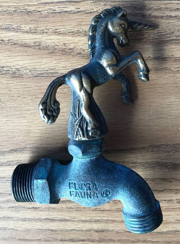 lot 2339 image: Unique Unicorn Outdoor Water Spigot - LOOK AT THESE PICTURES