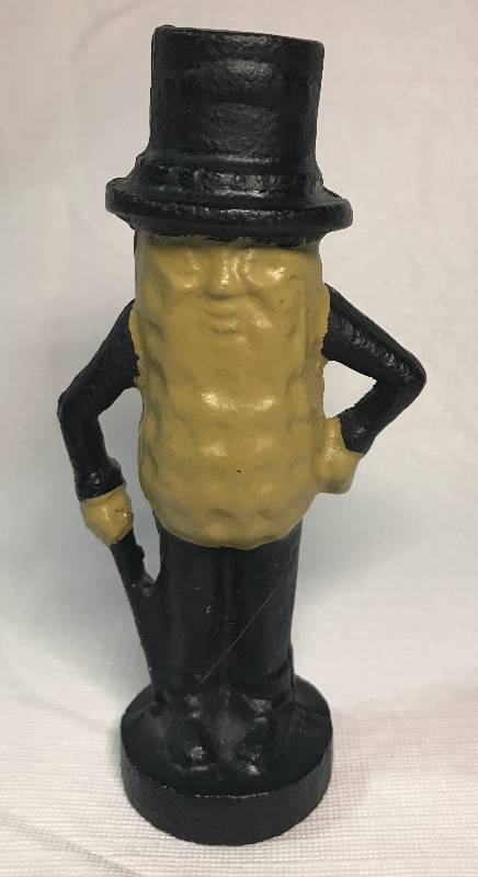 lot 2190 image: Planters Mr Peanut Cast Iron Coin Bank LOOKS Vintage