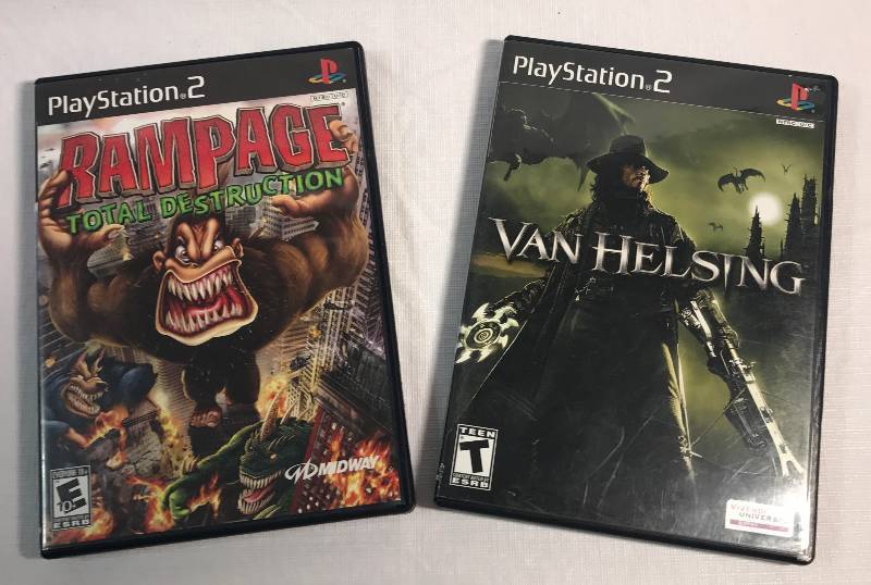 lot 2202 image: Sony Playstation 2 Games - Rampage and Van Helsing