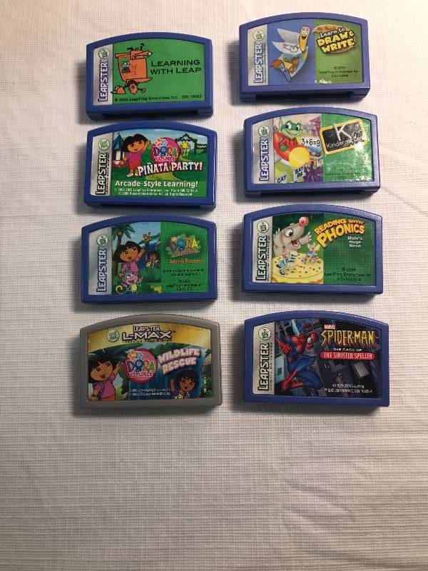 lot 2210 image: 8 Leapster Games - Spider-man, Dora & More