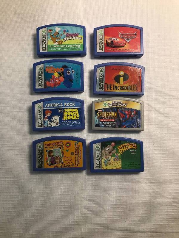lot 2211 image: 8 Leapster Games - Scooby-Doo, Nemo, Cars, The Incredibles, Spider-man and More