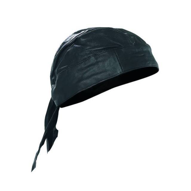 lot 2278 image: Skull Cap - Genuine Leather made by Diamond Plate NEW WITH TAGS