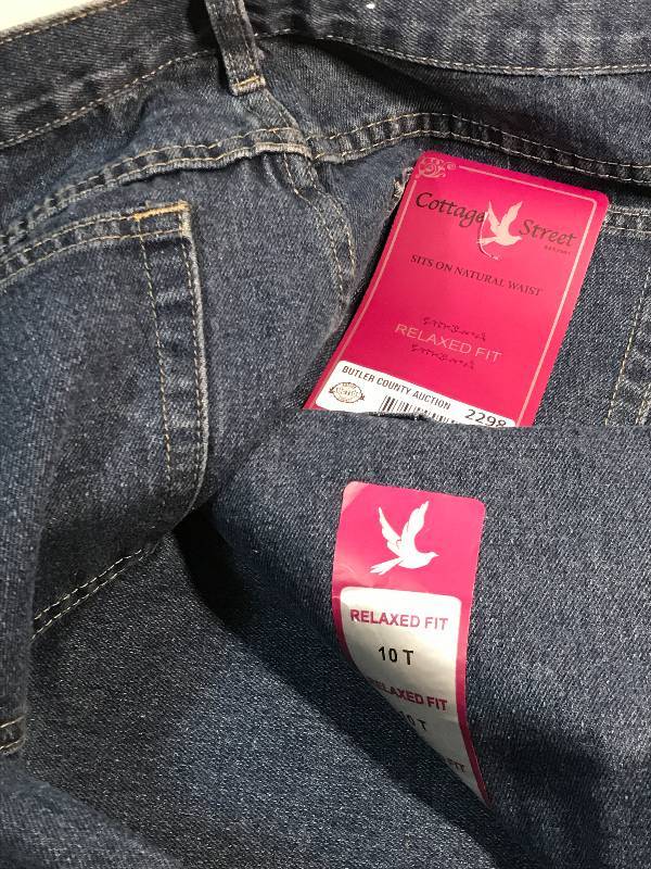 lot 2298 image: Cottage Street DENIM BLUE JEANS NEW with tags size 10T Relaxed fit