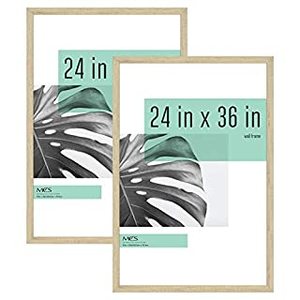 lot 67138 image: MCS Studio Gallery Frame, Natural Woodgrain, 24 x 36 in, 2 pk (B0817H85TW)
