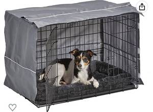lot 67149 image: New World Dog Crate Comfort Kit, Matching Dog Crate Cover & Dog Bed to Make Your Dogs Crate Their Home, Fits 30-Inch Long Dog Crates, Dog Crate Not Included