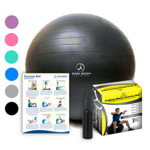 lot 67153 image: Exercise Ball with Pump - Professional Grade Anti-Burst Fitness and Balance Ball